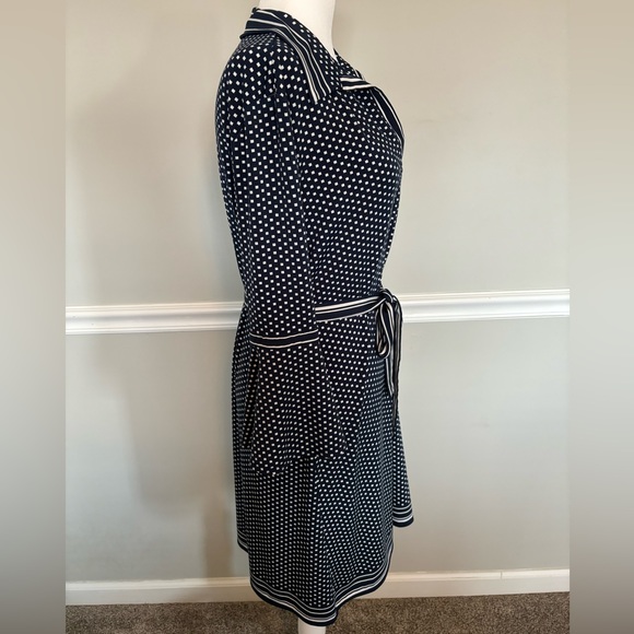 MAX STUDIO Navy/White Printed Dress - Picture 2 of 6